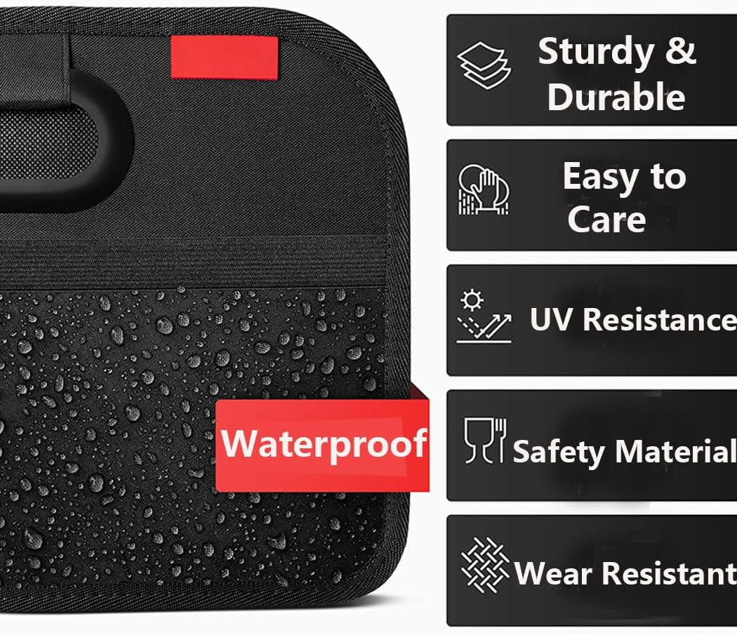 Idopick Car Trunk Organizer, Collapsible Waterproof Premium Oxford Cargo Storage, Multi-Compartment Foldable Trunk Groceries Organizer, Auto Accessories Universal for Suv,Truck,Sedan Jeep image number 3