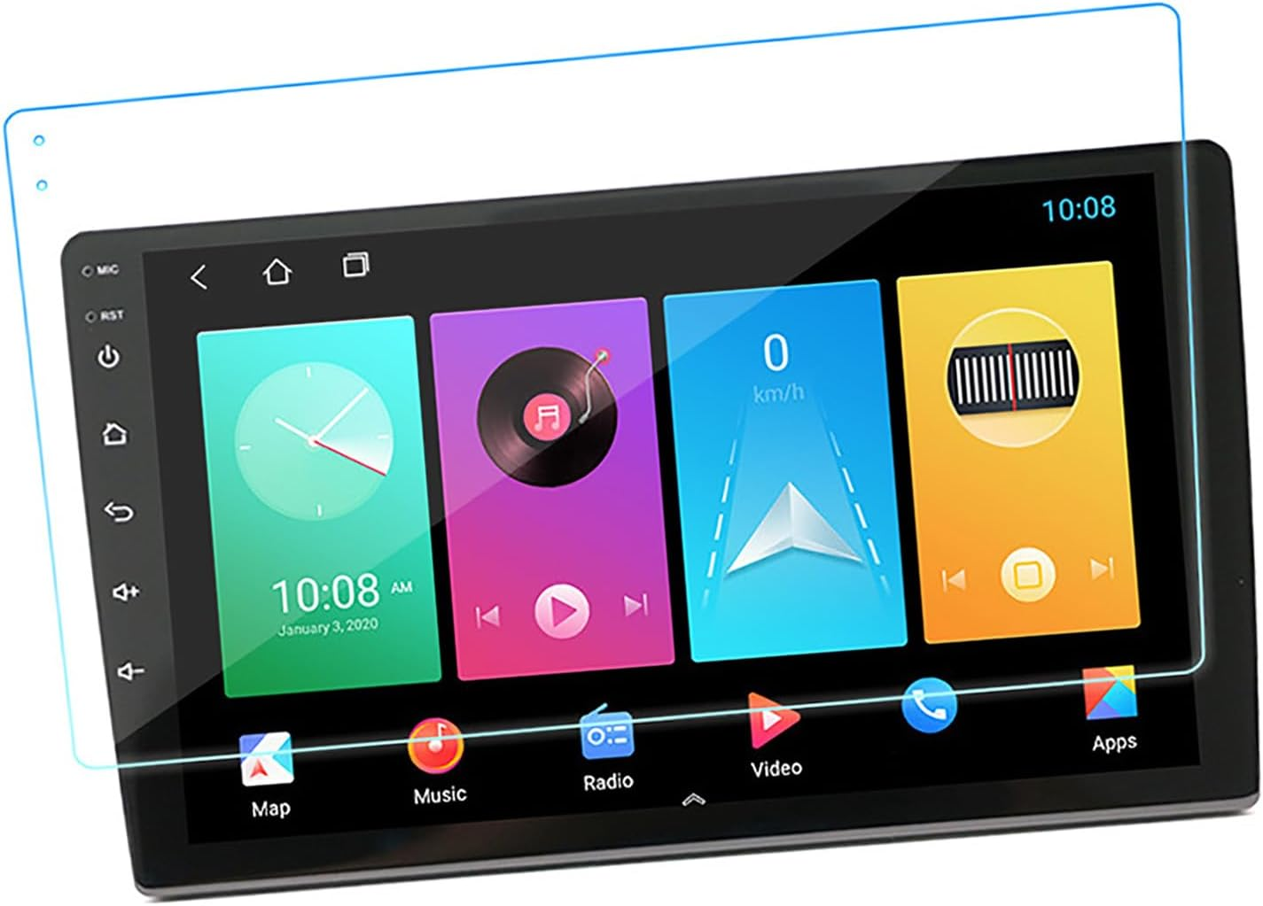 Navigation Screen Protector anti Glare anti Fingerprint Tempered Film for Car Touch Screen (10 Inch) image number 3