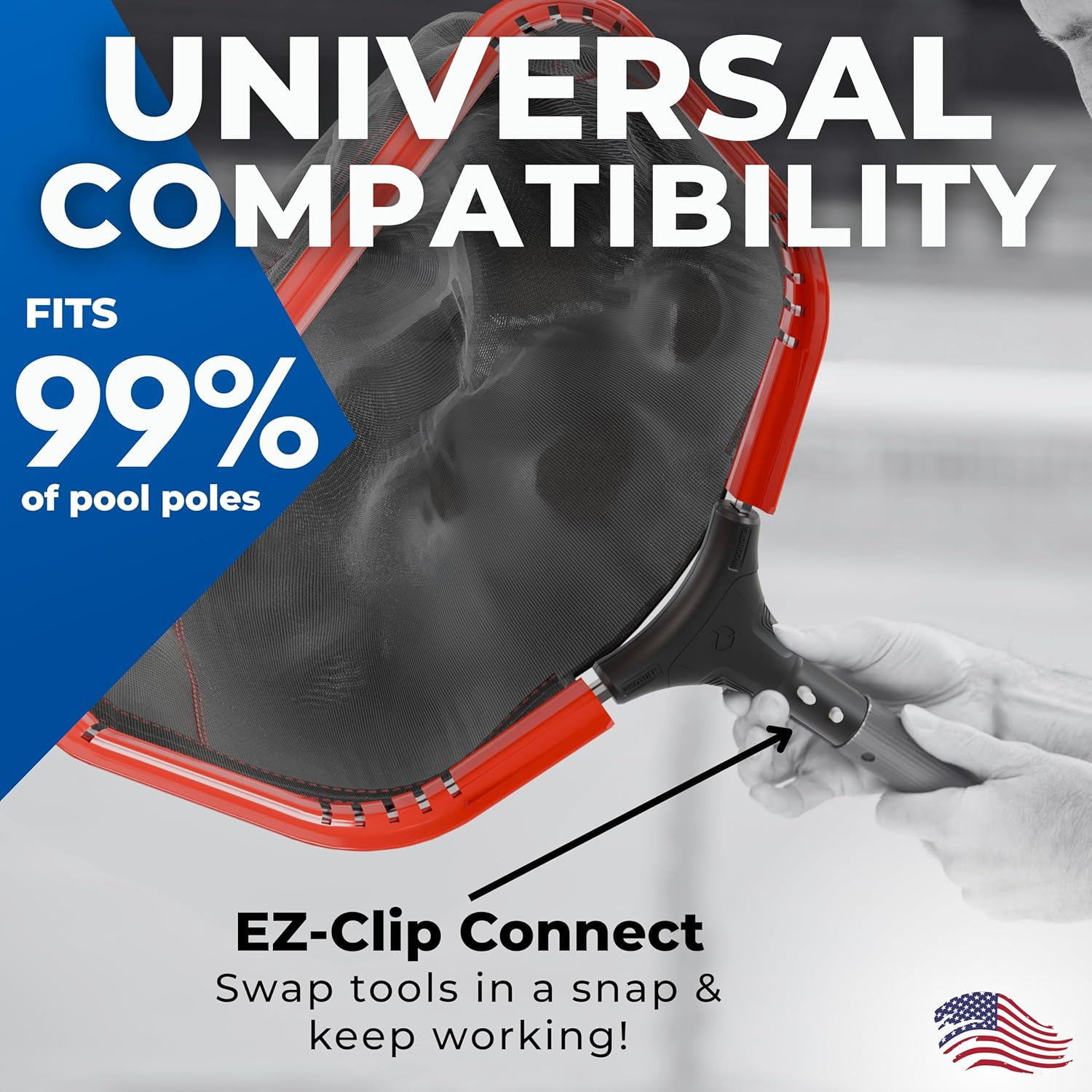 Protuff Products Pool Net Rake - 19" Professional Grade Medium Fine Mesh - Cleans Faster than Other Swimming Pool & Pond Cleaning Nets - Nearly 20 Inch image number 6