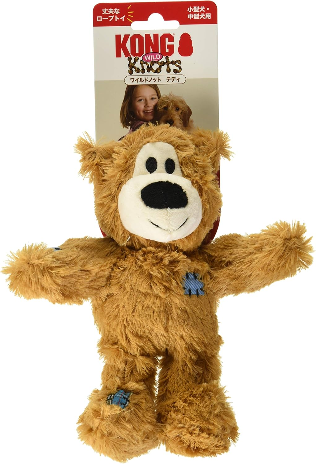 KONG Wild Knot Teddy M Brown Dog Plush Toy image number 5