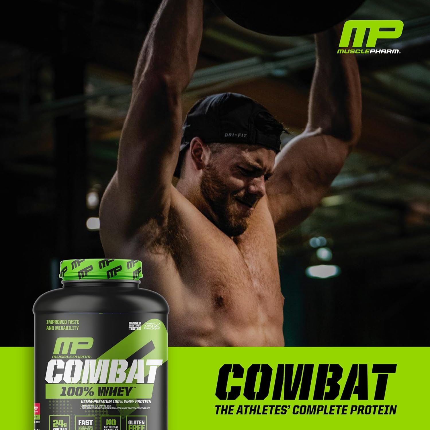 Musclepharm Combat 100% Whey Protein Powder, Strawberry, 5 Pound image number 2