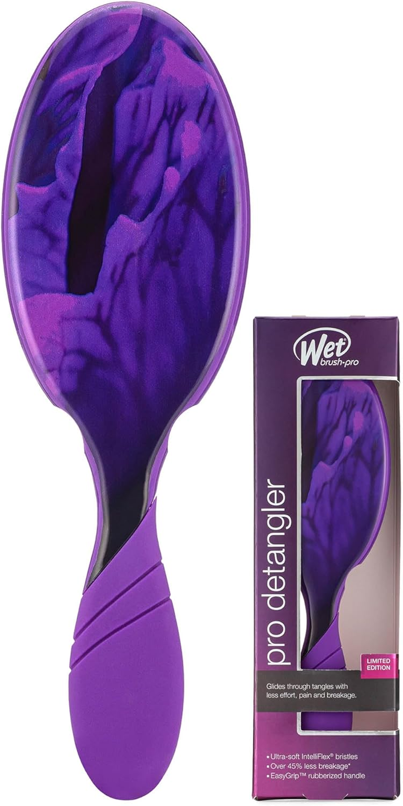 Wet Brush-Pro Easygrip Pro Detangler Hair Brush, Limited Edition Rare Botanic, Purple/Multi, 1.0 Count image number 4