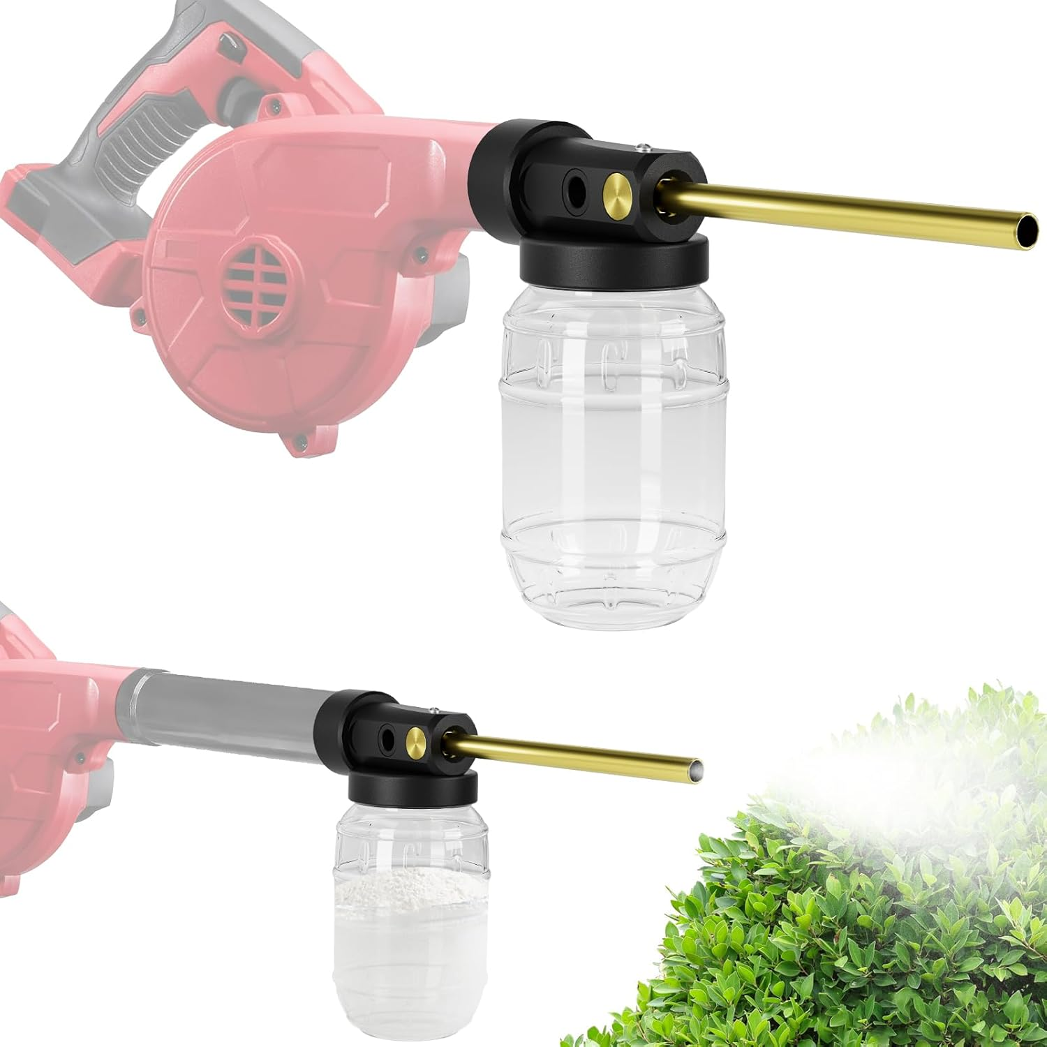 Rozlchar Diatomaceous Earth Duster Compatible for Milwaukee 18V Blower 0884-20 & Bbl-0(No Blower, No Battery)-1L Garden Dusters for Powder W/7.5Inch Nozzle for Organic Gardening image number 2