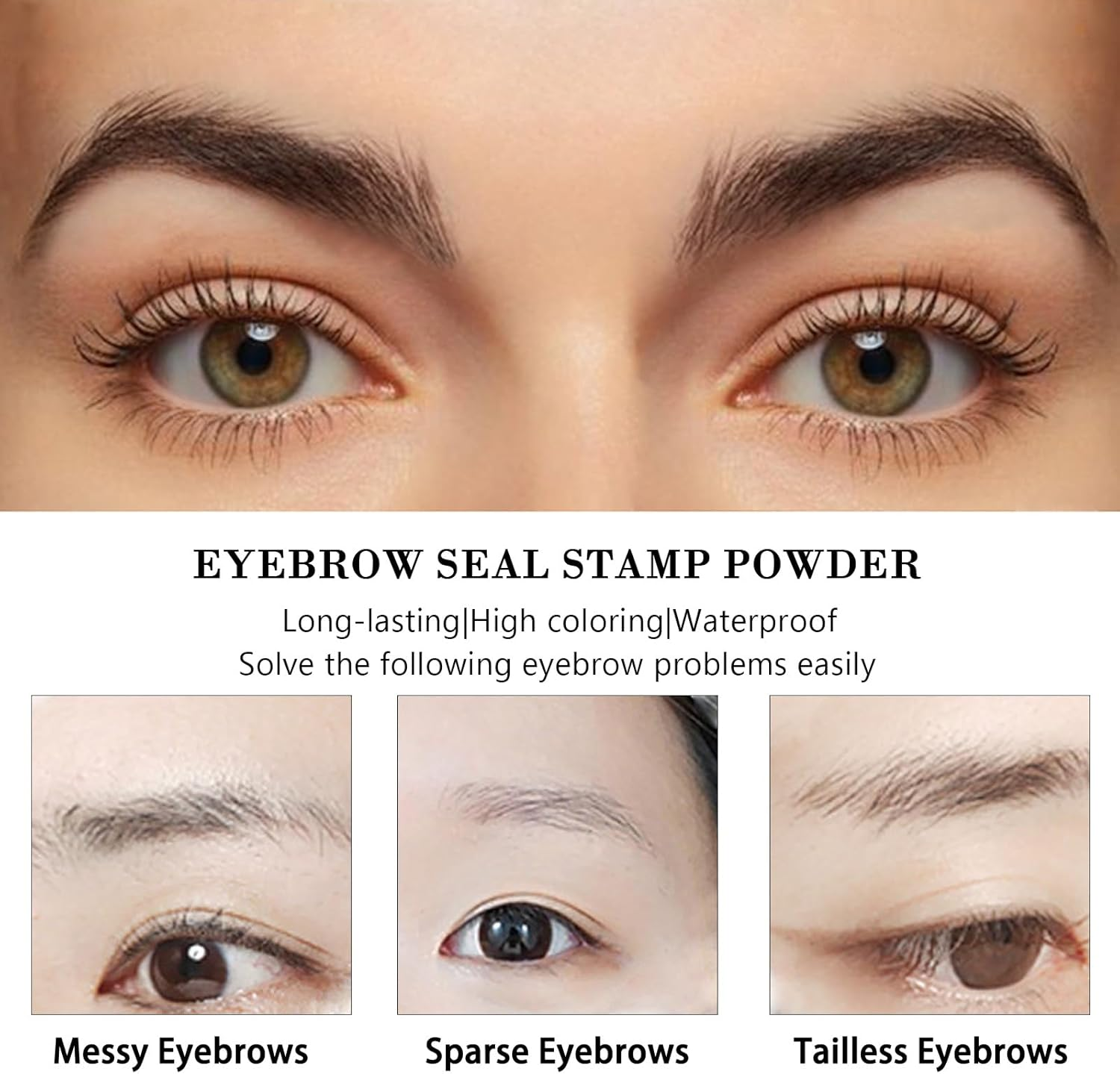 Wimode Eyebrow Seal Stamp Powder Waterproof Eyebrow Powder Filler to Shape Natural Eyebrows in Seconds Eye Brow Definer Kit for Makeup Beginner image number 3