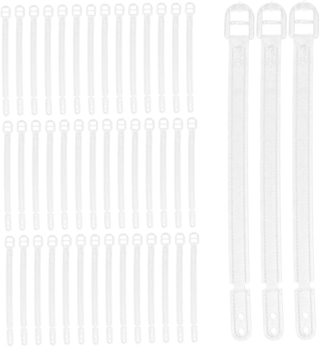 VERDANVERSE 100Pcs Clear Plastic Luggage Tag Loops Transparent Straps for Suitcases Bags Backpacks Multipurpose Travel Identification Accessories image number 4