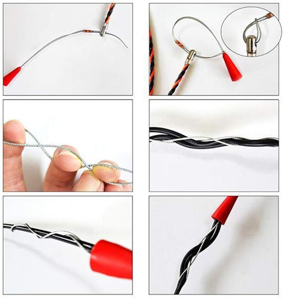 5M Fish Tape Wire Puller, Electrical Wire Threader Cable Lead Puller Pulling for Wiring Installation of Telecommunications Floor Ducts (Blue) image number 1