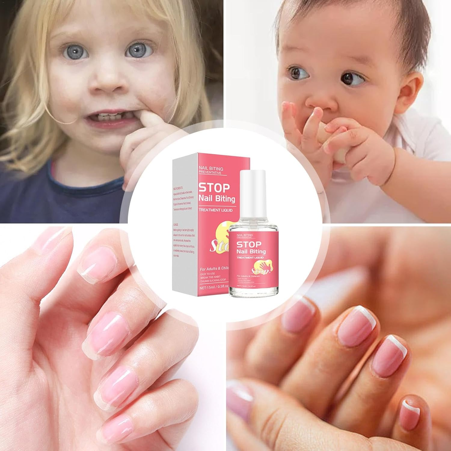 Nail Biting Prevention - No Bite Nail Polish anti Nail Biting Polish - Finger Sucking Prevention, Stop Nail Biting for Children, Adults, Nail Growth, Repair image number 1