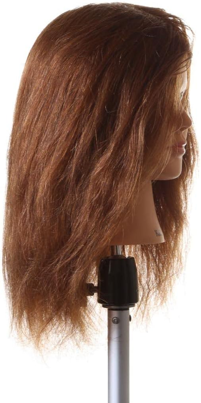 Kelly Brown 100% Real Indian Remy Hair Mannequin TAFE #8 16&rdquo; 40Cm Real Hair Cosmetology Mannequin Head Hair Styling Hairdressing Practice Training Doll Heads image number 1