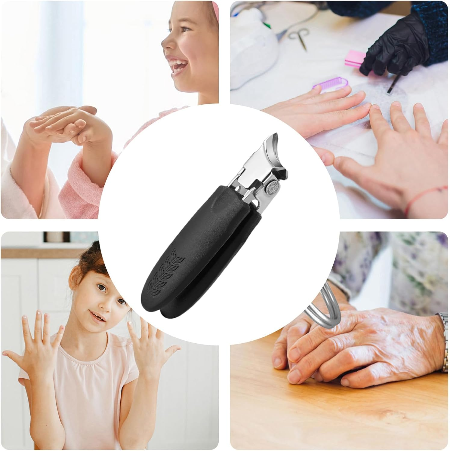 Angled Nail Clippers,Angled Toenail Clippers - Heavy Duty Steel Trimmers for Fingernail Feet Men Women Elderly Travel Grooming Manicure Pedicure - Green image number 2