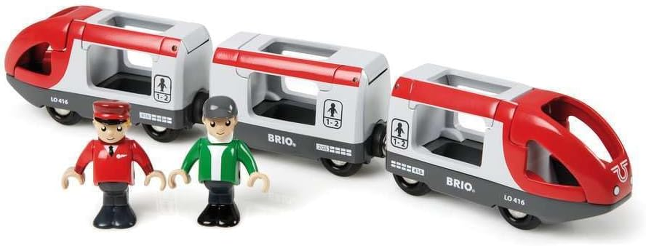 BRIO World 33505 &ndash; Travel Train, 5-Piece Wooden Toy Train Set, Railway Toy for Kids, Ages 3+ image number 5