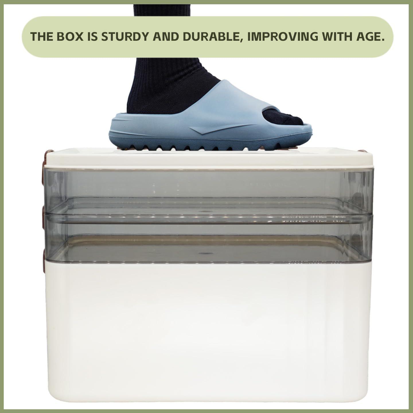 AVITONG 3-Layer Medicine Storage Box, Large Capacity First Aid Organizer with Handle, Moisture-Proof & Dustproof, Multi-Purpose Plastic Storage Container for Medicine, Cosmetics,Household Essentials image number 6