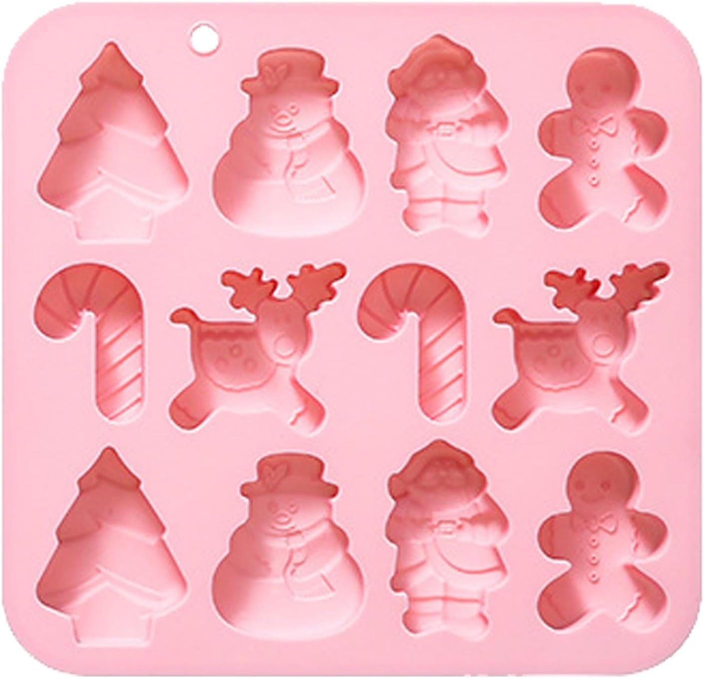 Christmas Baking Molds | 12-Grid Candy Molds | Flexible Chocolate Mould | Silicone Holiday Themed Moulds | Versatile Christmas Moulds for Cakes, Jellies, and Desserts Perfect for Baking and Decorating