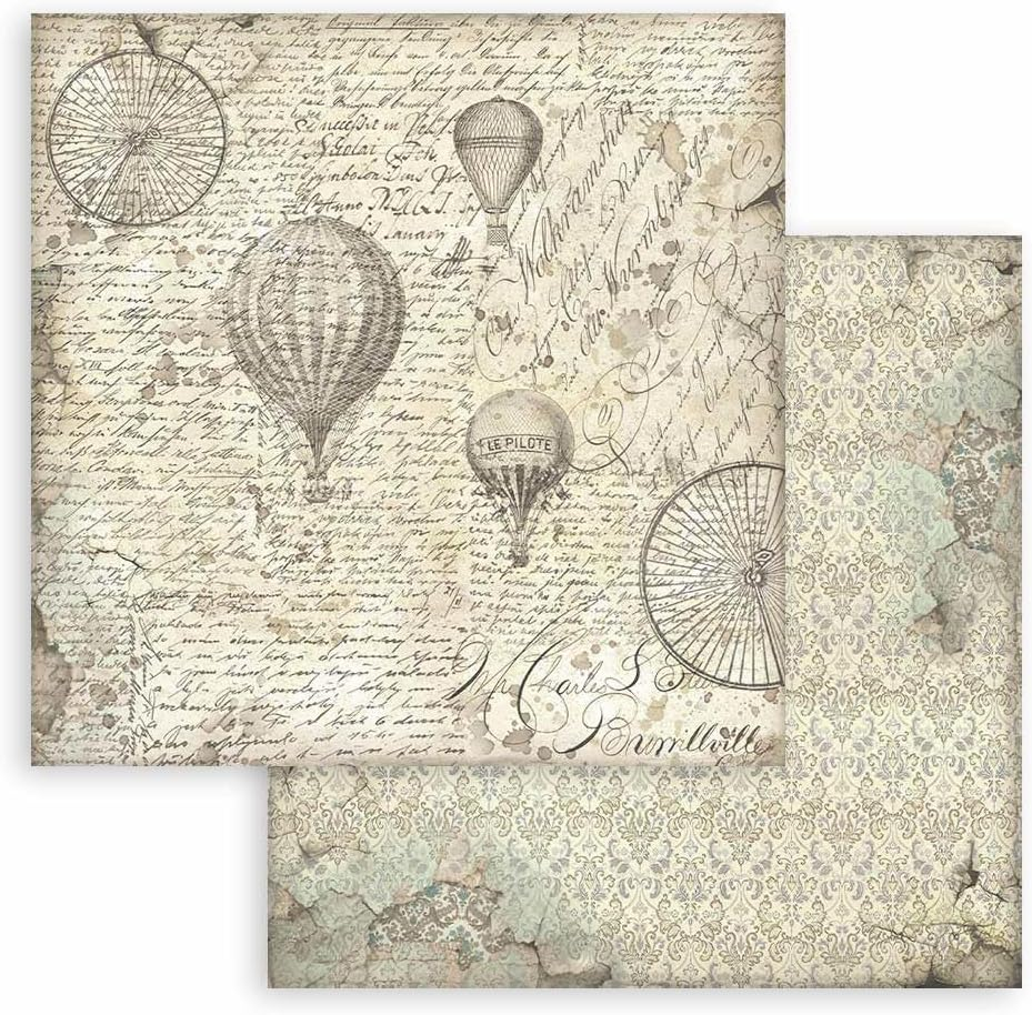 Scrapbooking Small Pad 10 Sheets Cm 20.3 X 20.3 Cm Backgrounds Selection - Voyages Fantastiques image number 6