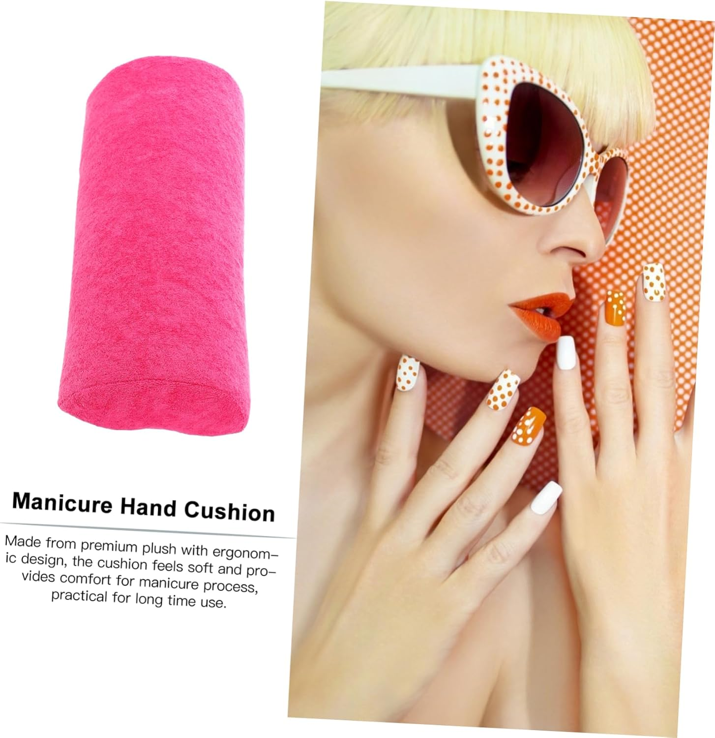 ADOCARN Manicure Pillow Nail Art Hand Support Comfortable Wrist Cushion Portable Nail Art Tool image number 5