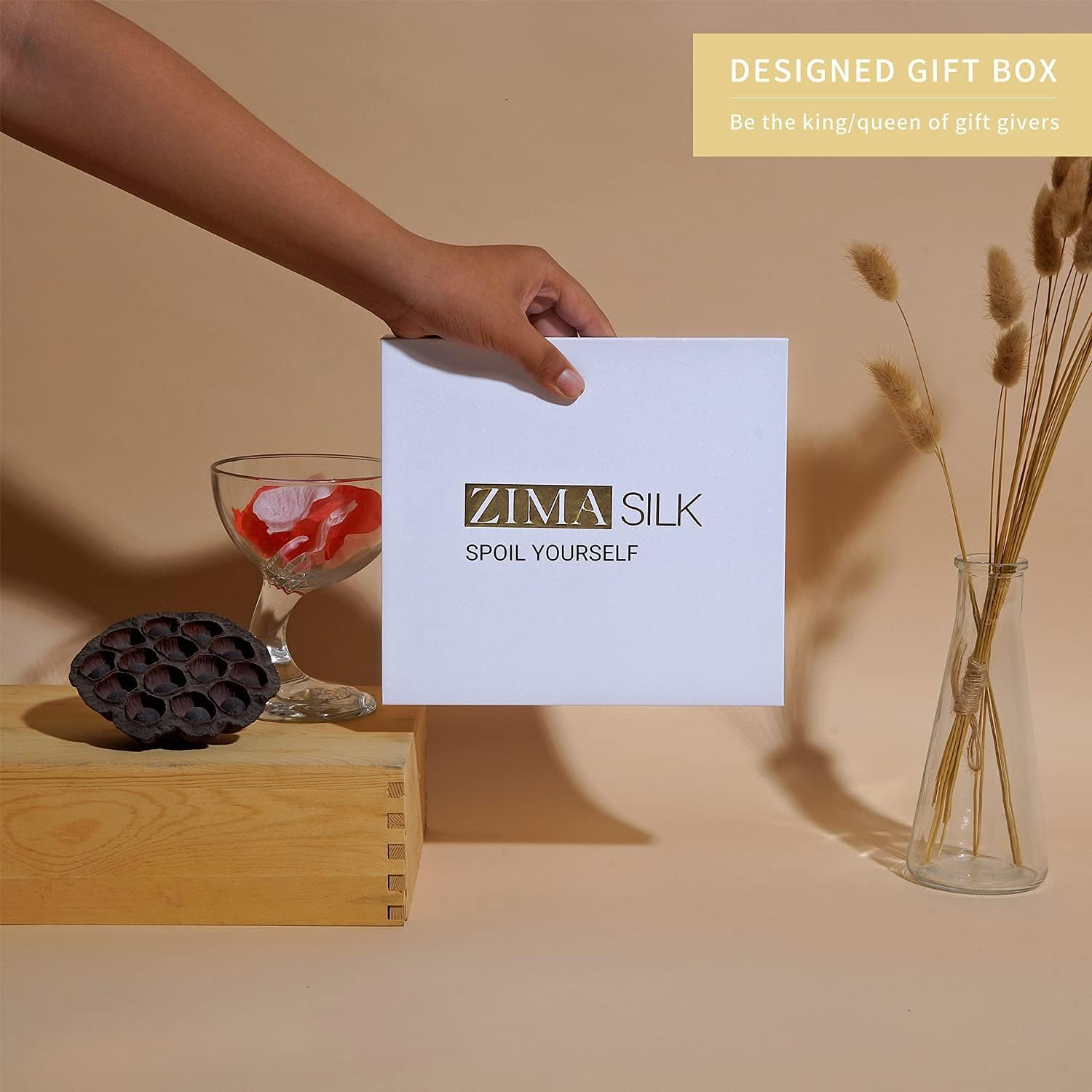 ZIMASILK 100% Silk Bonnet for Sleeping, 22 Momme Adjustable Mulberry Silk Cap for Women Hair Care, Double-Layered Highest Grade 6A Sleep Hair Wrap, Non-Slip Design (1Pc, Pink) image number 2