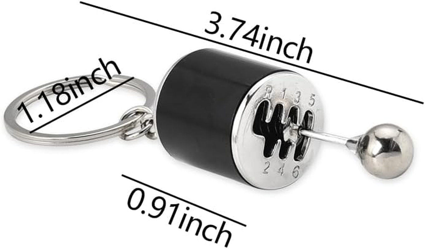 Gear Shifter Keychain Gifts for Drivers Racer Bus Truck Driver Chauffeur Mini Car Parts Accessories Gifts for Car Lovers Metal Manual 6 Speed Gearbox Transmission Key Chains for Men Car Keys image number 4