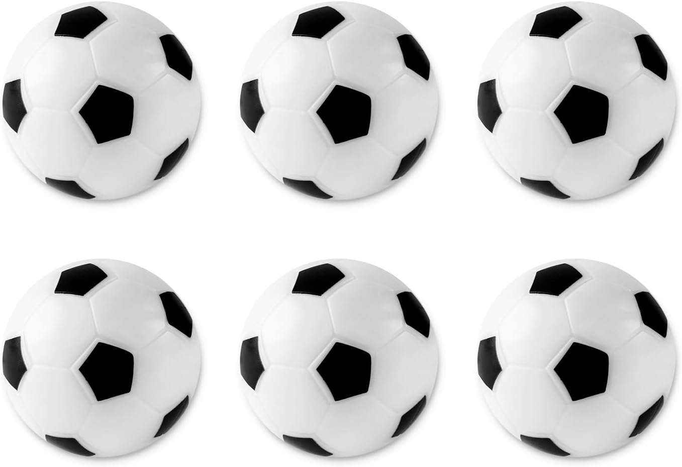 Table Soccer Foosballs Replacements Mini Black and White Soccer Balls - Set of 12