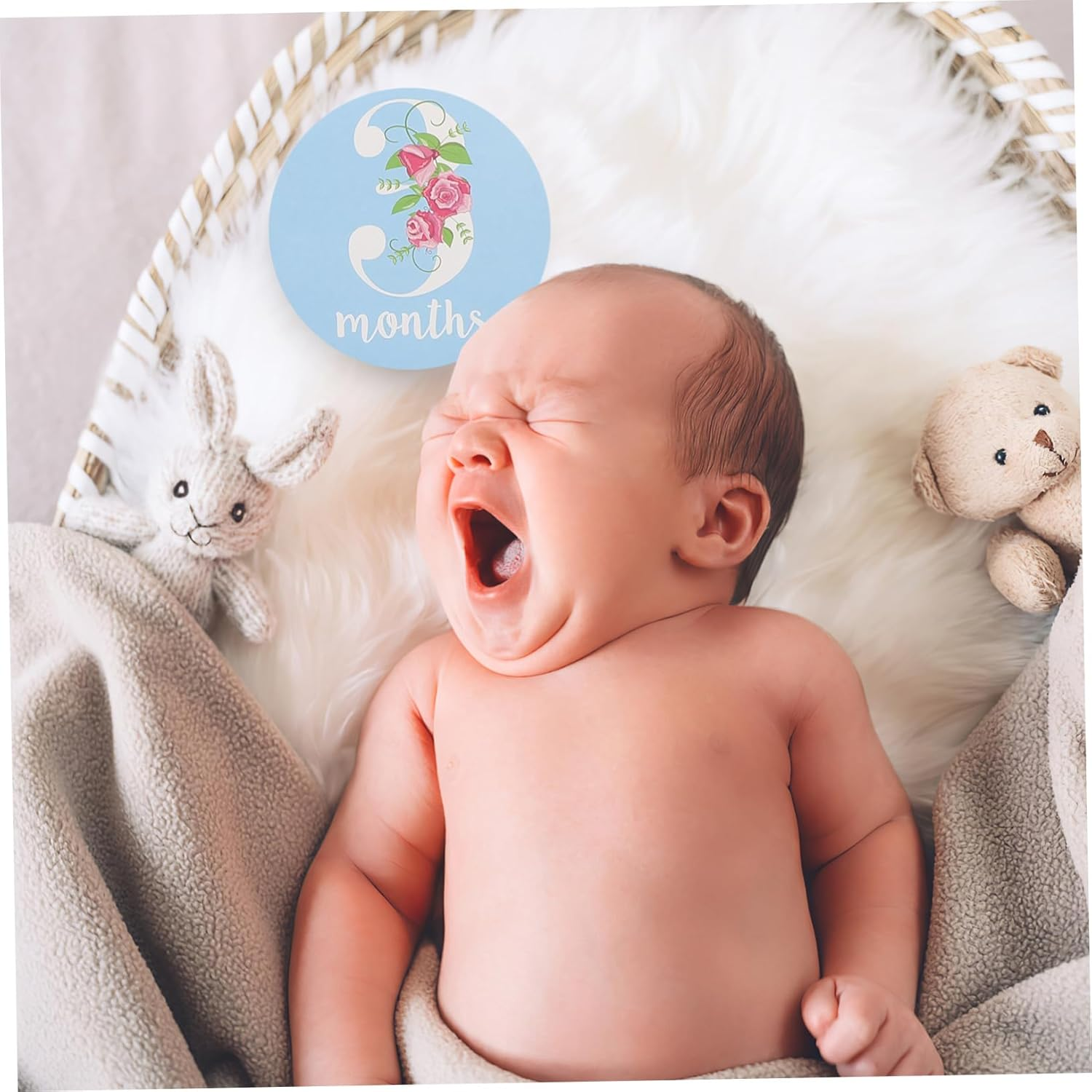 Baby Milestone Stickers Monthly Stickers for Newborns for Photo Props 12Pcs Set for Baby Monthly Scrapbook and Memory Keeping image number 3