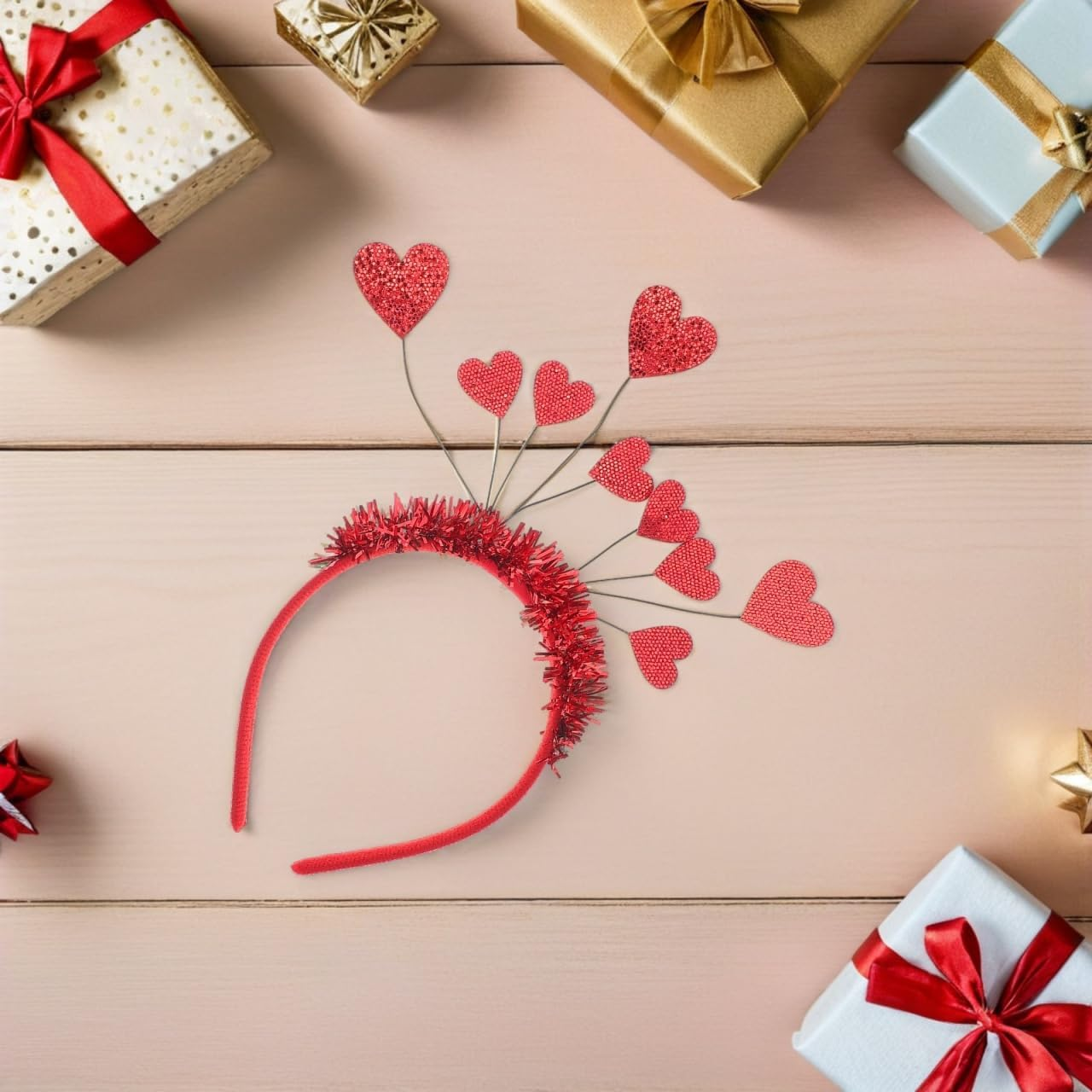 VICASKY Heart-Shaped Headband for Valentine'S Day, Unique Hair Accessory for Parties, Weddings and Creative Occasions, Stylish and Appealing, Women as a Gift, Loved One image number 4