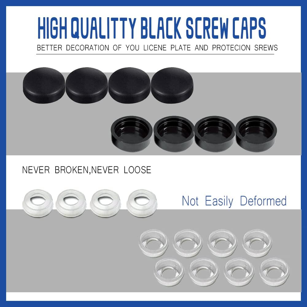 8PCS anti Theft License Plate Screws, Tamper Resistant Licence Plate Kit, Stainless Steel License Plate Screws for Protection Car License Plates image number 5