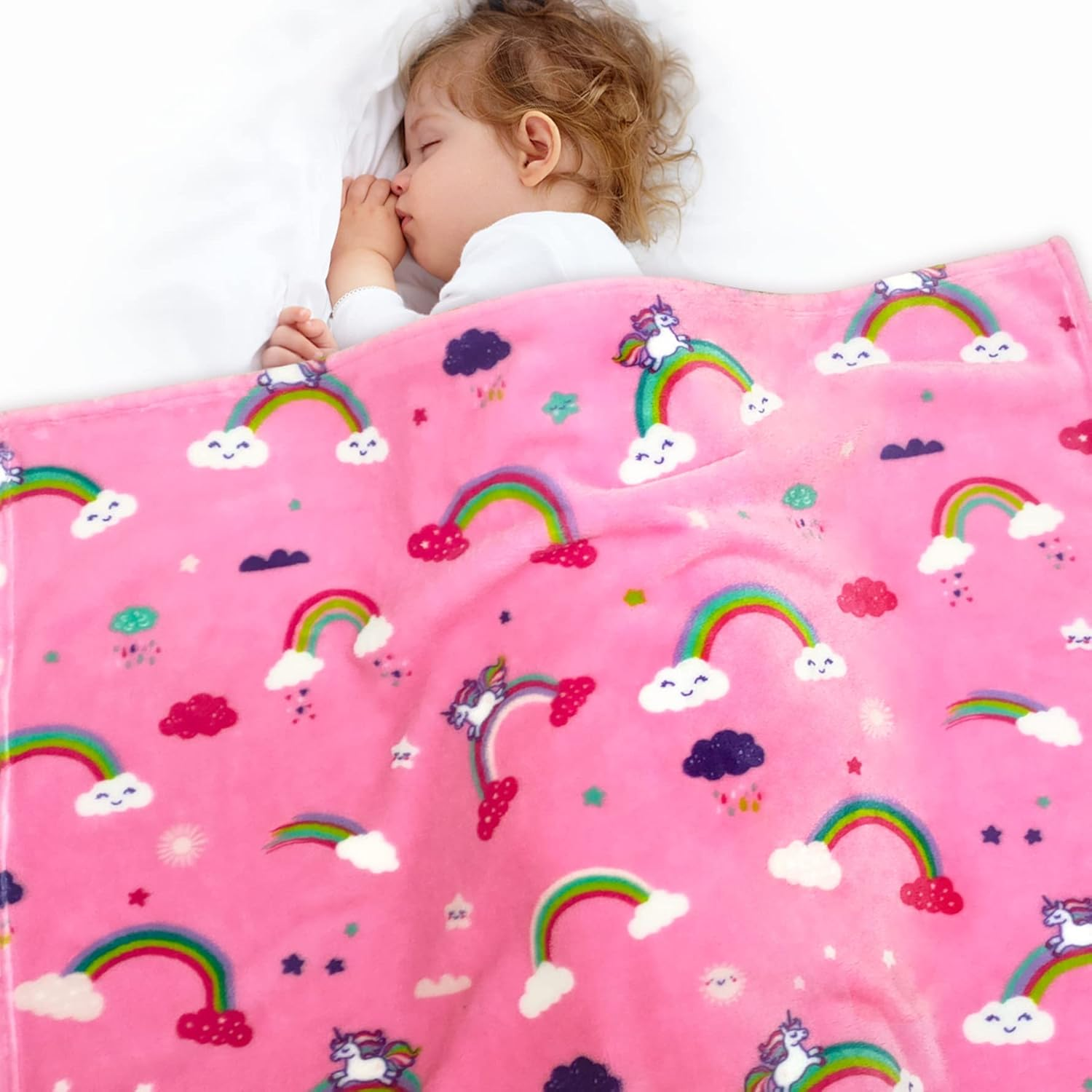 Lukeight Pink Dinosaur Toddler Blanket for Girls and Boys, Plush and Thick Girls Blanket Birthday Gifts for Toddler and Baby (Dinosaur, 30X40 Inches)