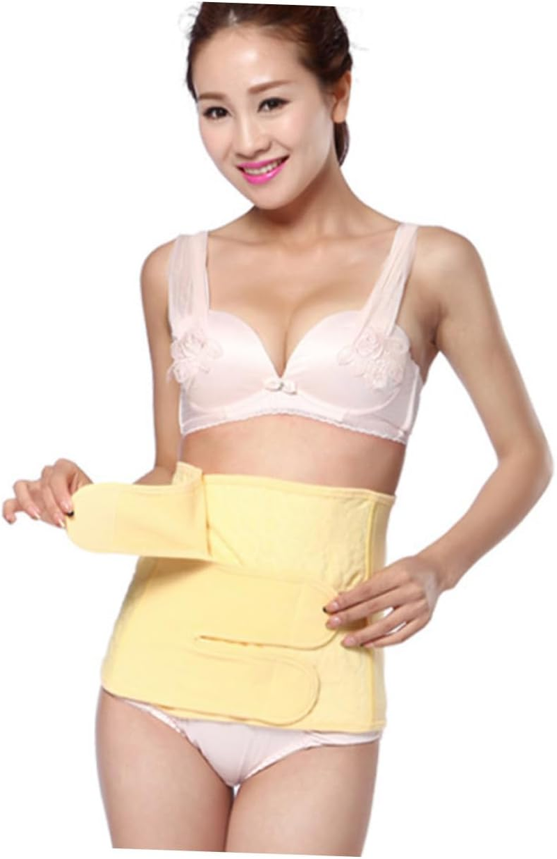 Corset Postpartum Belly Wrap Band Cotton Maternity Recovery Belt for Women after Childbirth XL Waist Support Yellow image number 1