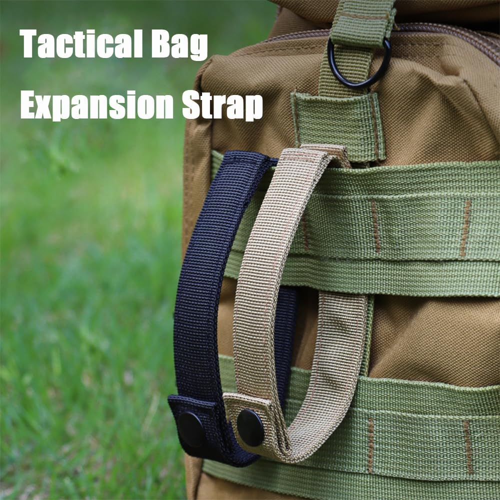 Tactical Molle Webbing Straps,Reusable Molle Webbing Straps, Attachment Snap Strap, Nylon Thumb Snap Straps Molle Adapter Straps for Backpack, Molle Panel Connectors Suitable for Men Women image number 4