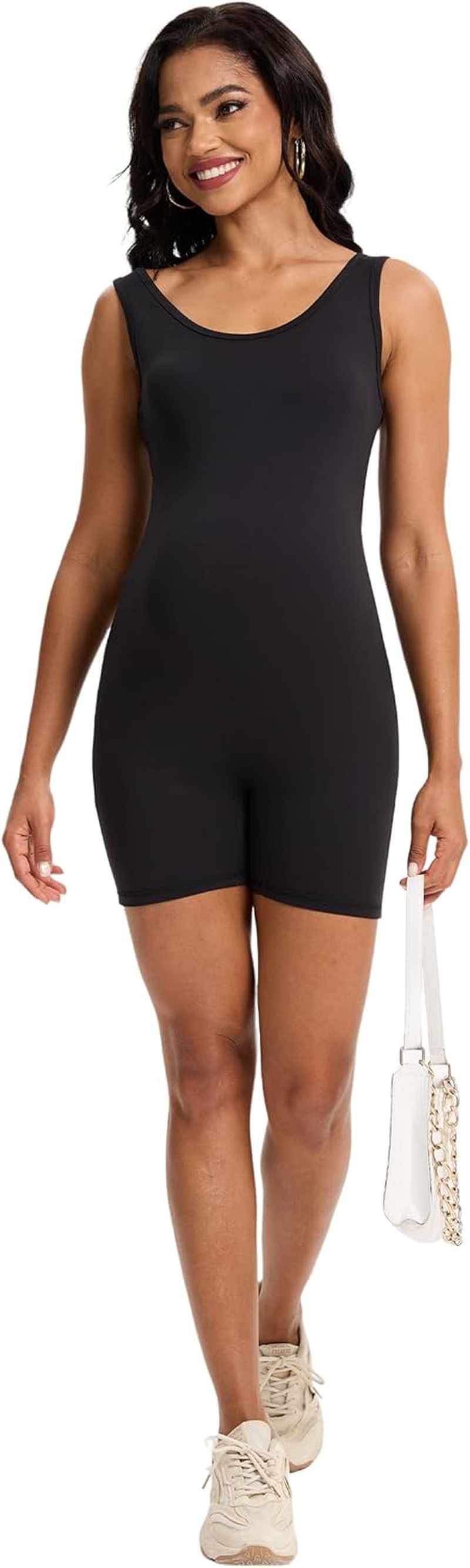 Peauty Buttery Soft Maternity Bodysuit Romper - Slim Fit Scoop Neck One Piece Shorts Jumpsuit for Casual Wear image number 5