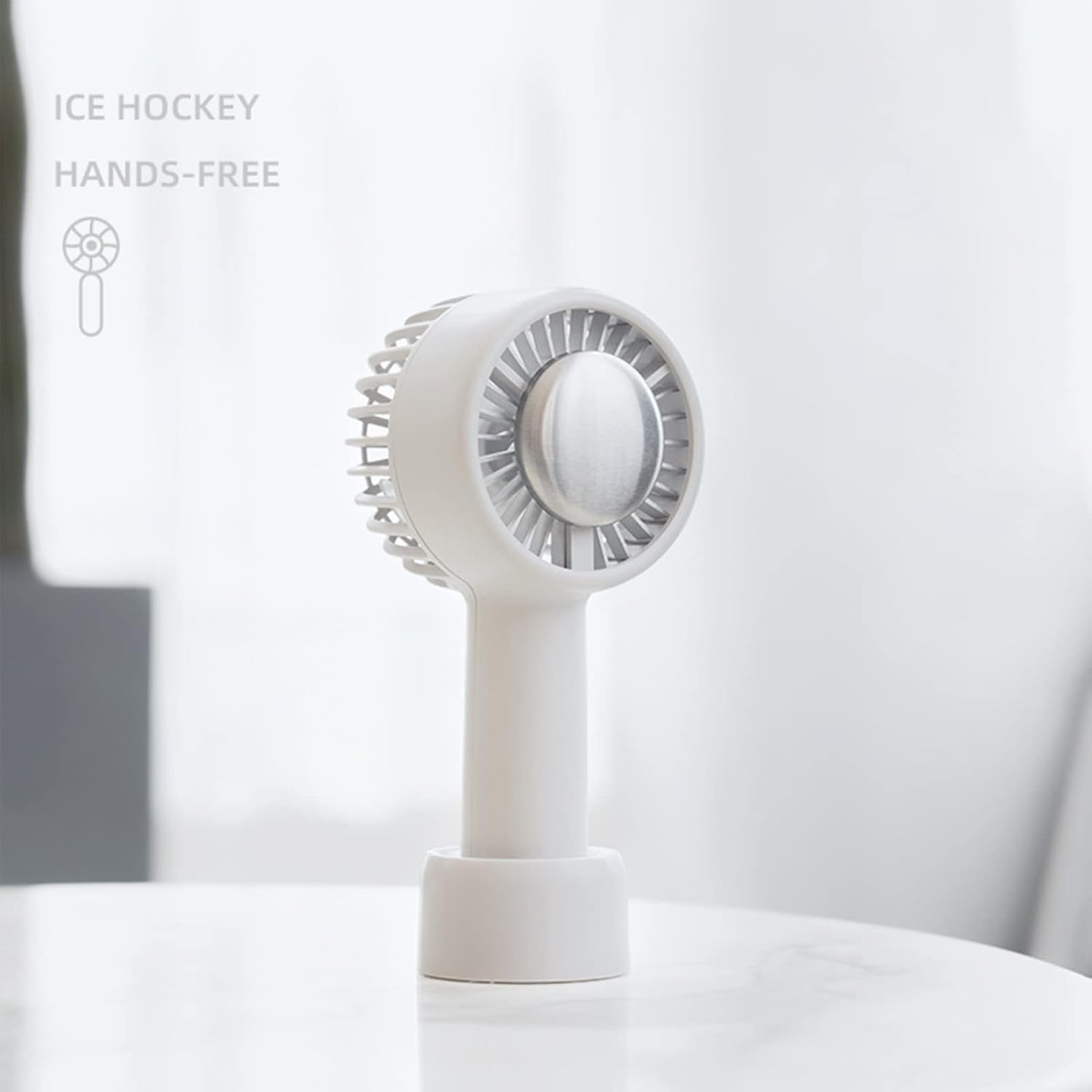 Mini Handheld Fan, Portable Makeup Eyelash Fan USB Rechargeable Quiet Fan Personal Electric Small Fan Durable Pocket Hand Fan for Outdoor Activities/576 (Color : White) image number 4