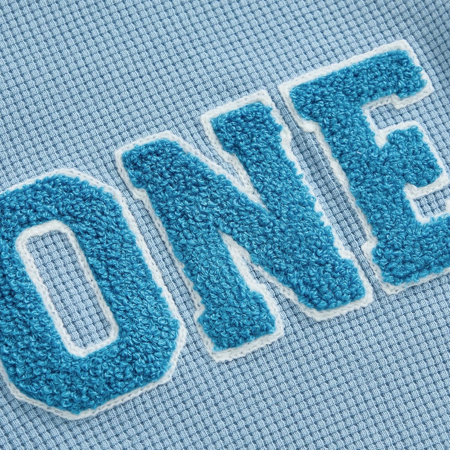 Lamuusaa Toddler Baby Boy Birthday Outfit One/Two Letter Embroidery T-Shirt Jogger Shorts Waffle Summer Clothes image number 4