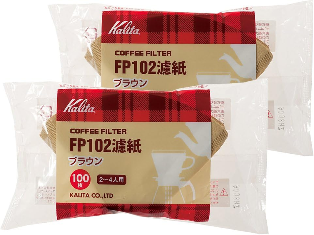 Karita FP102 Coffee Filter Paper, for 2-4 People, 100 Sheets X 2 Bags, Brown #13129 image number 2