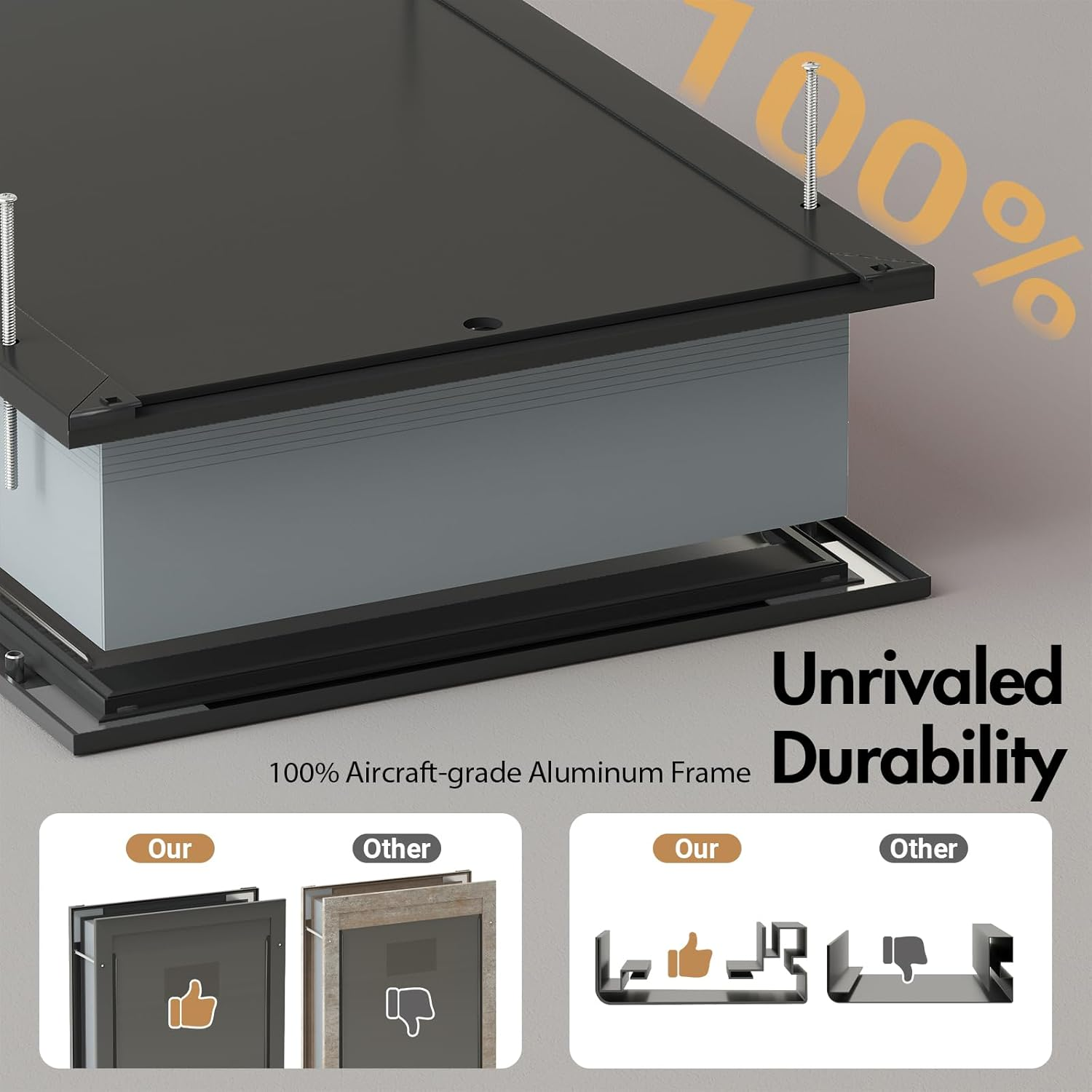 Advwin Pet Door for Wall, Aluminum Frame with Secure Lock, Magnetic Flaps Dog Doggy Door and Cat Door Suitable for All Pets, Strong & Durable - Large image number 4