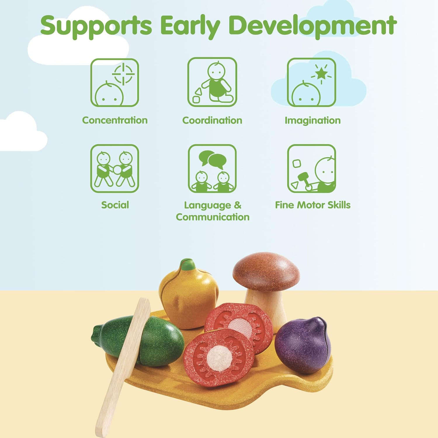 Plantoys - Assorted Vegetable Set image number 3