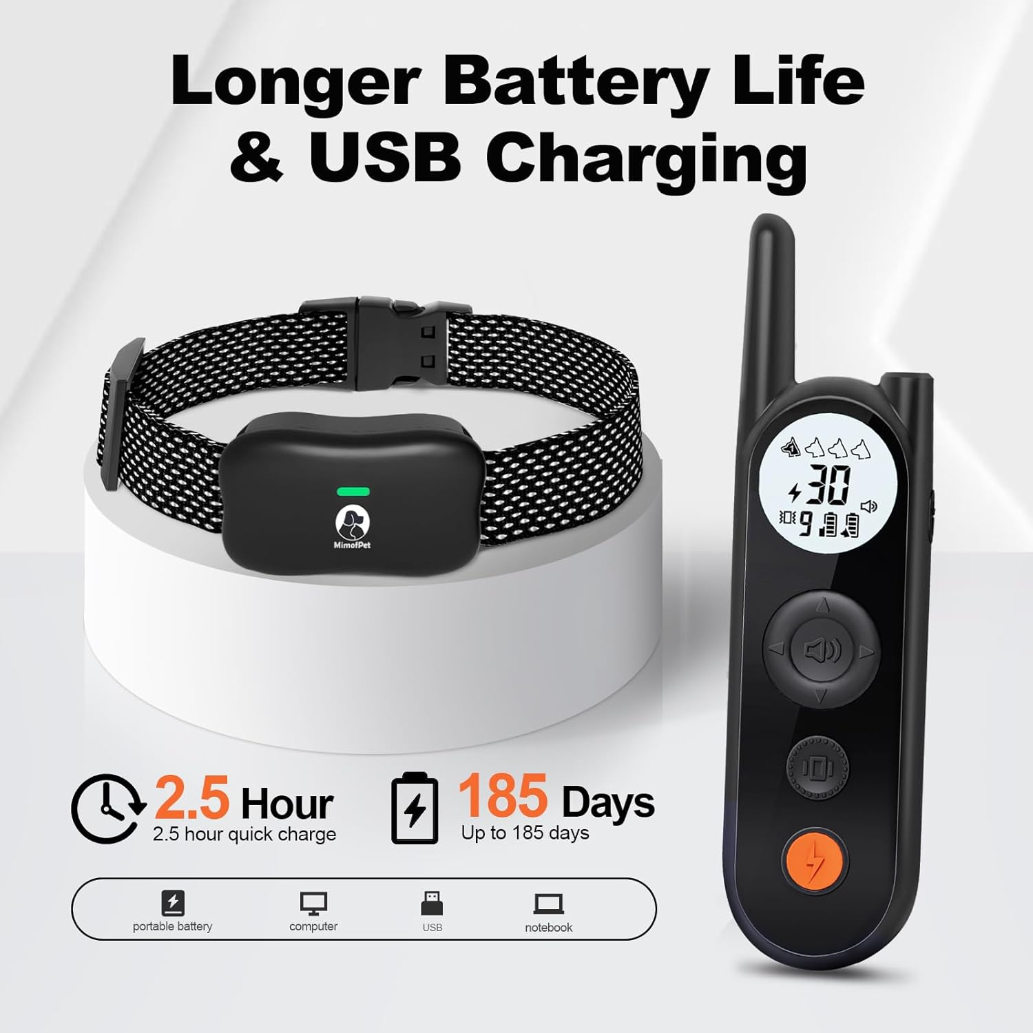 NO Need Wiring Fence Wireless Dog Fence System with 14 Levels of Fence Distance, Dog Trainer Collar with Remote 1.15 Mile, 3 Safe Training Modes, IPX7 Waterproof for All Breeds Sizes (2 Collars) image number 3