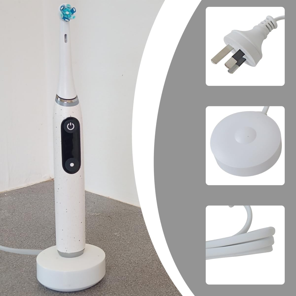 Electric Toothbrush Charger for Oral B IO Series 7/8/9, Magnetic Charging Base Compatible with Oral B Io7 Io8 Io9 Electric Toothbrush, 3768 Type