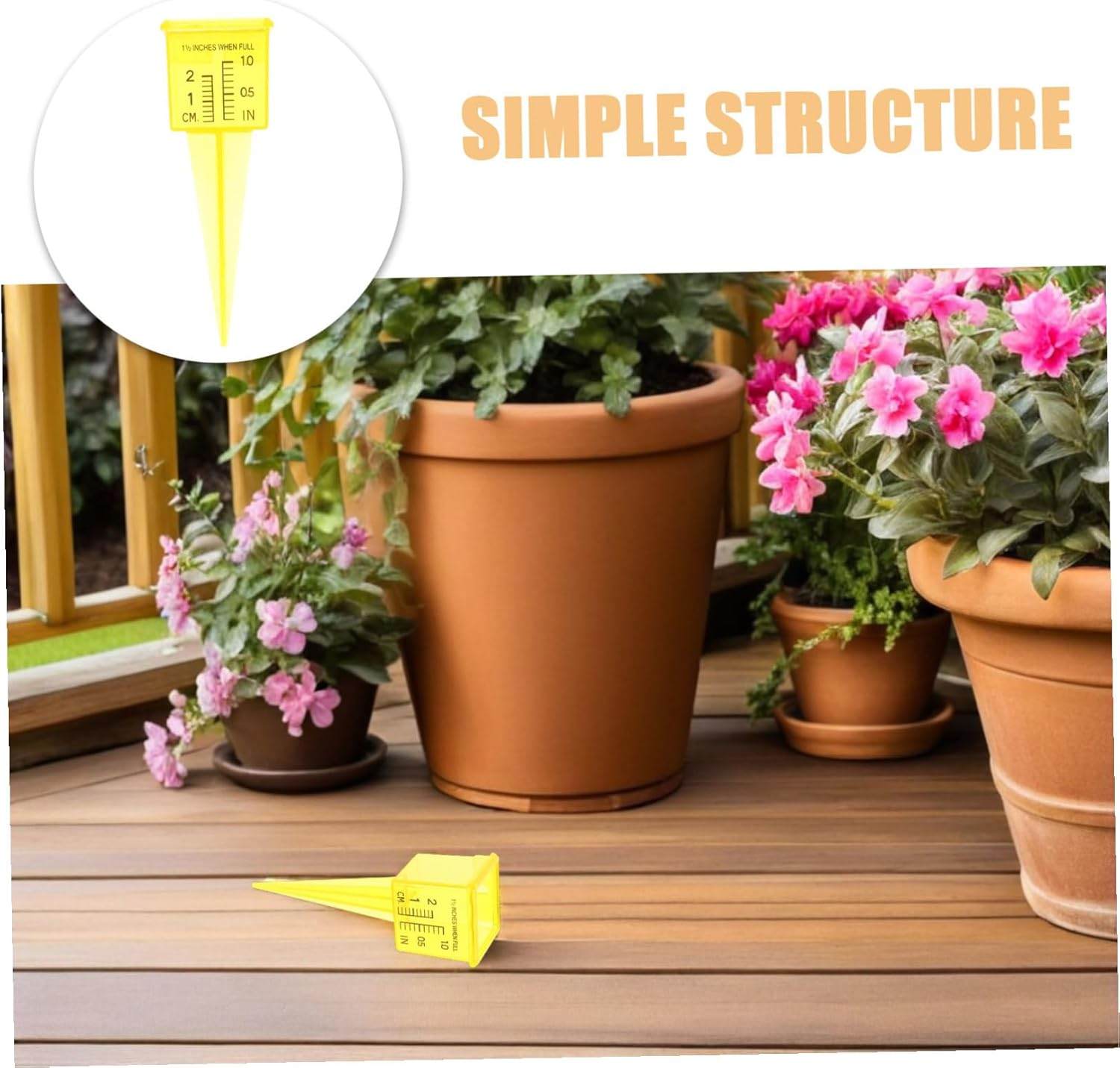 20Pcs Sprinkler Rain Gauge for Lawn Outdoor Water Measuring Tool with Wide Mouth Easy Install Water Gauge for Garden Irrigation Control Accurate Rainwater Measurement image number 3