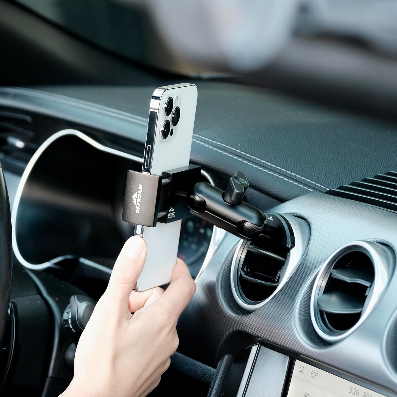 Offroam Phone Mount Made for Ford Mustang 2015-2023 image number 1