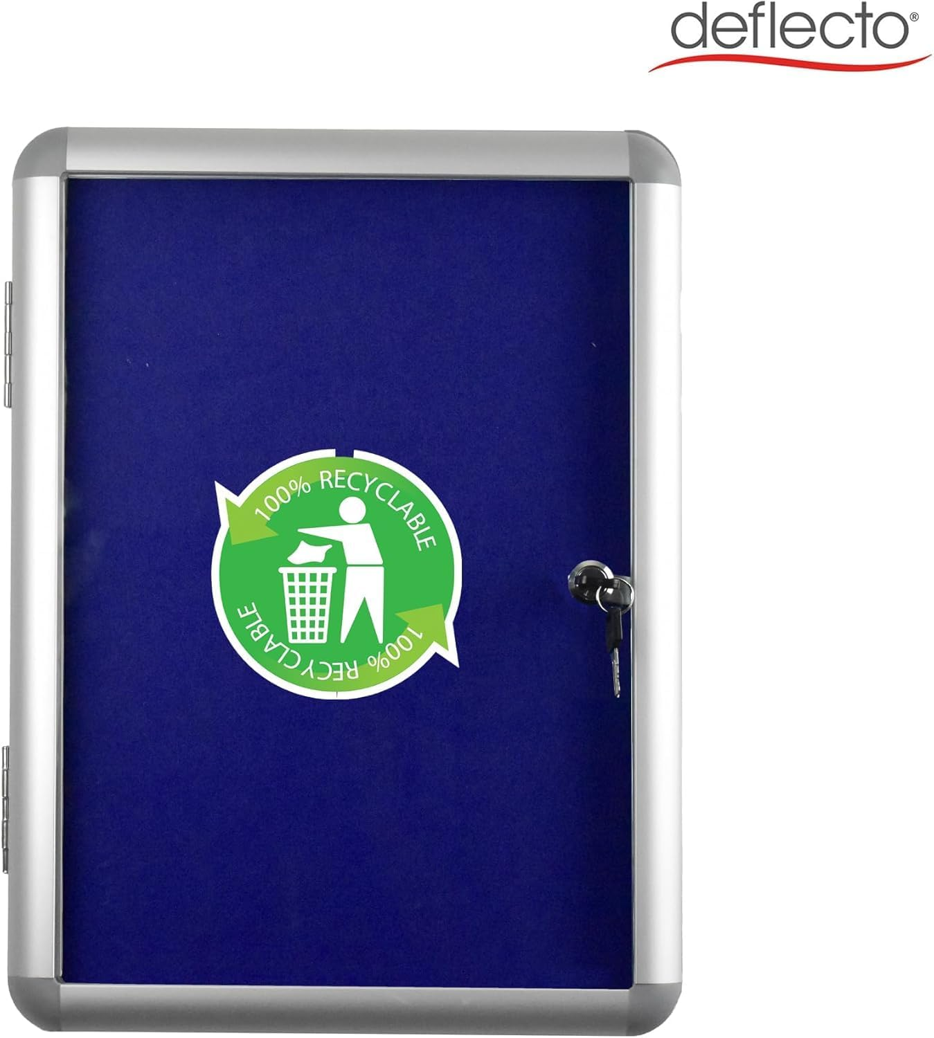 Deflecto Pack of 5 Lockable A3 Tamper Resistant Notice Board with Key - 480X350Mm / 48X35Cm - Silver image number 3