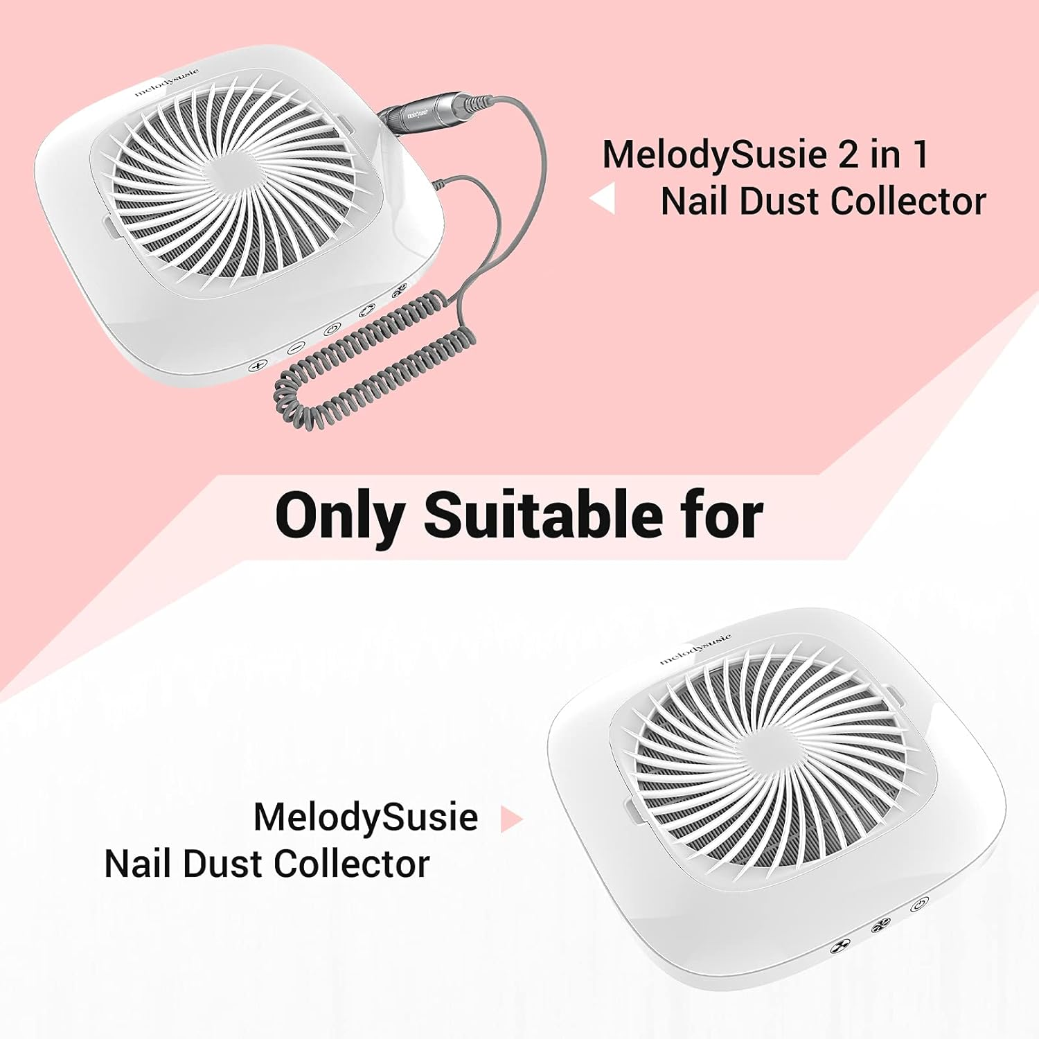 Nail Dust Collector Replacement Filter for Melodysusie Nail Dust Collector, 2Pcs