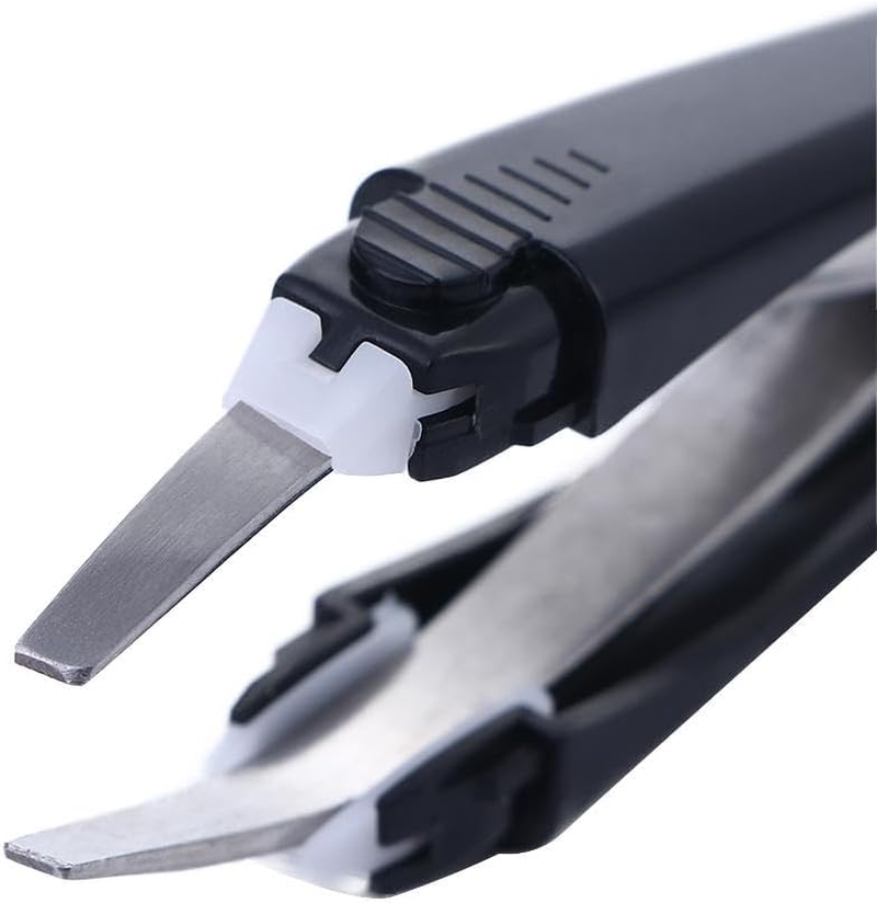 2Pcs Professional Eyebrow Tweezers Automatically Retractable Stainless Steel Slant Tip Hair Removal Eyebrow Tweezer Makeup Tool image number 2