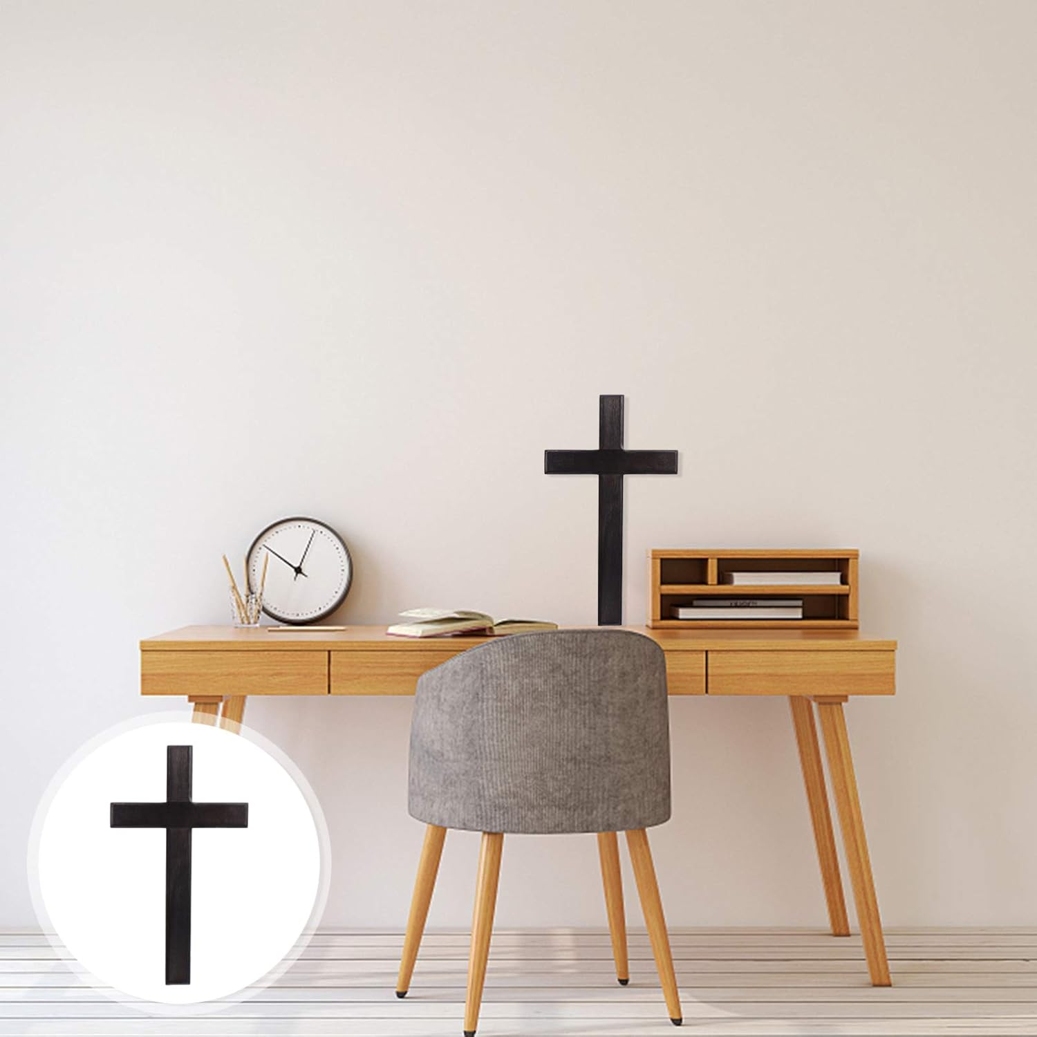 BESPORTBLE 1Pc Decore the Office Decor Decoraci&oacute;n Hogar Christian Craft Pendant Christian Pendant Necklace Decor for Table Natural Home Decor Wall Jesus Decorate Decorations Wood image number 3