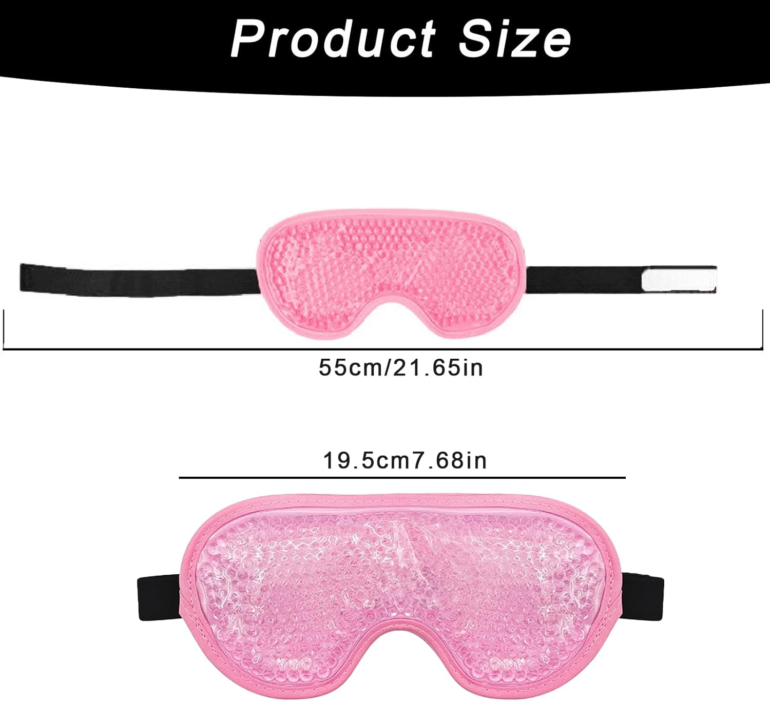 2 Pack Sleeping Eye Mask Reusable Gel Cold Compress Eye Mask Ice Pack Convenient Storage Used to Relieve Eye Discomfort and Pain Relieve Swelling Suitable for Men and Women image number 3