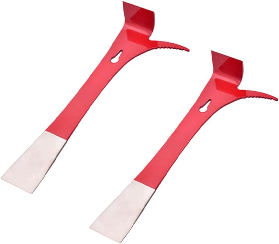 2 Pcs Beekeeping Tool Bee Hive Box Scraper Knife Bee Hive Scraper 3 in 1 Stainless Steel Bee Hive Tool with J Hook, for Beekeepers image number 1