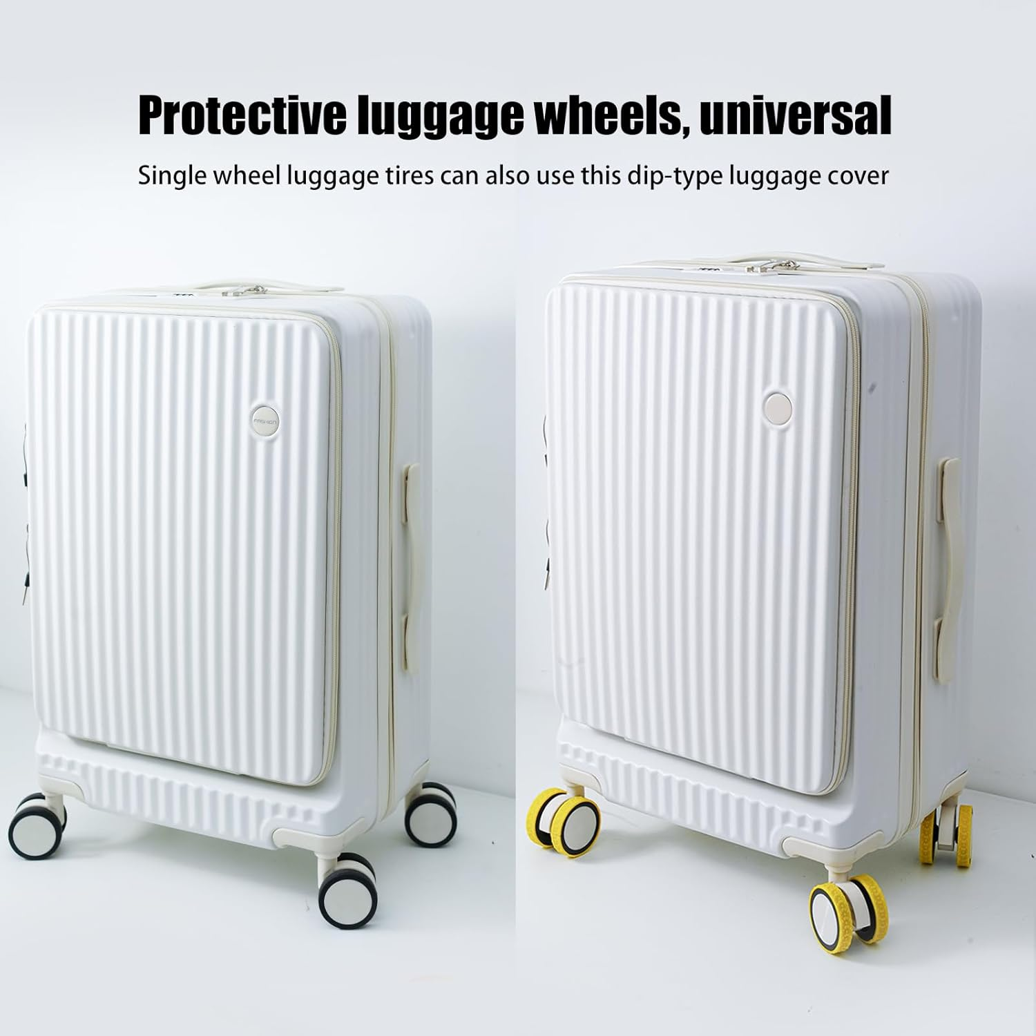 Sfrvkly 8 Pack Luggage Wheel Covers,Adhesive Silicone Silent Luggage Wheel Suitcase Wheel Covers Protector Covers Cover for Carry-On Luggage 2-3 Inches - Blue image number 5