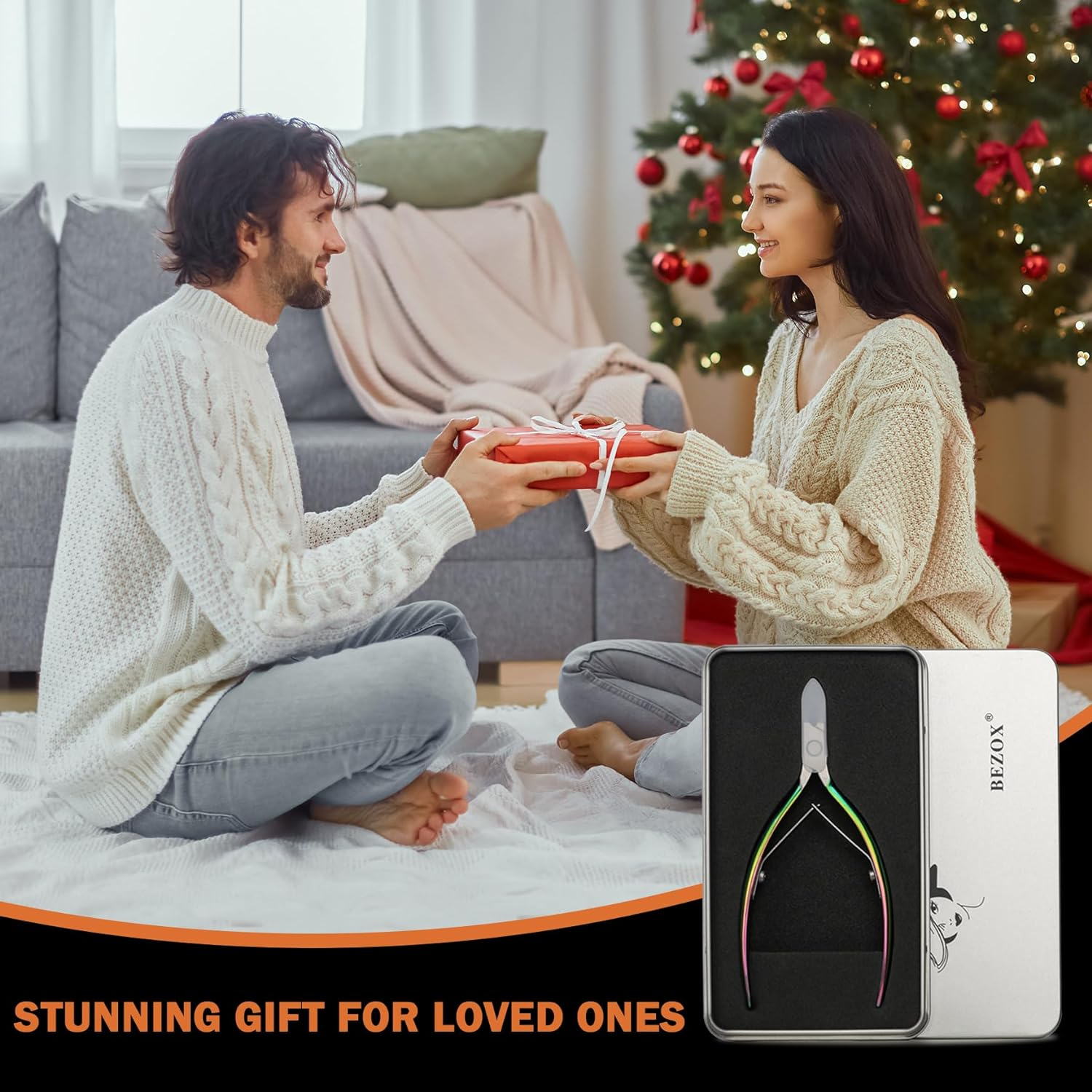 BEZOX Cuticle Clippers Rainbow Nail Cuticle Nipper, Stainless Steel Cutical Cutter Cuticle Remover Trimmers, Professional Manicure & Pedicure Tool - 7Mm Jaw