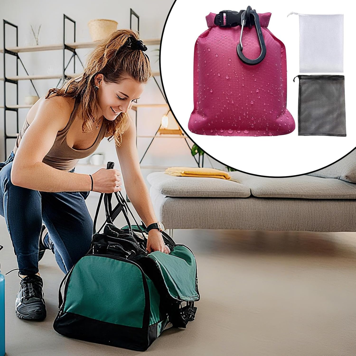 Gupcaqosjw Soap Bag | Soap Storage Pouch Travel Holder,Waterproof Leak-Proof Gym Bathing Accessories for Swimming Travel Vacation Camping Holiday Packaging - Black image number 6