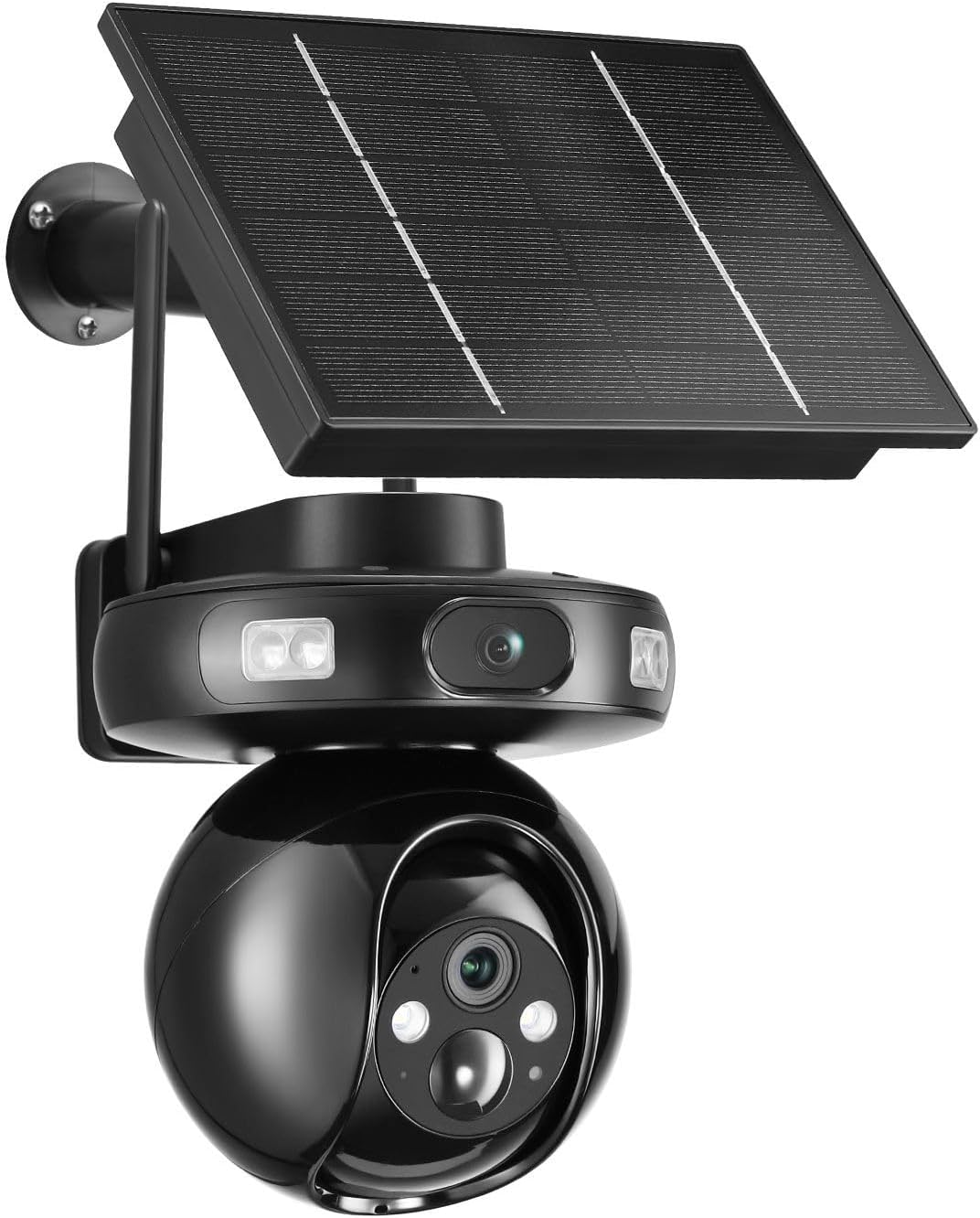 4G Home Security Camera Solar Powered Wireless CCTV Outdoor House Surveillance LTE Cellular Spy System with Dual Lens 4MP PTZ Motion Sensor Batteries