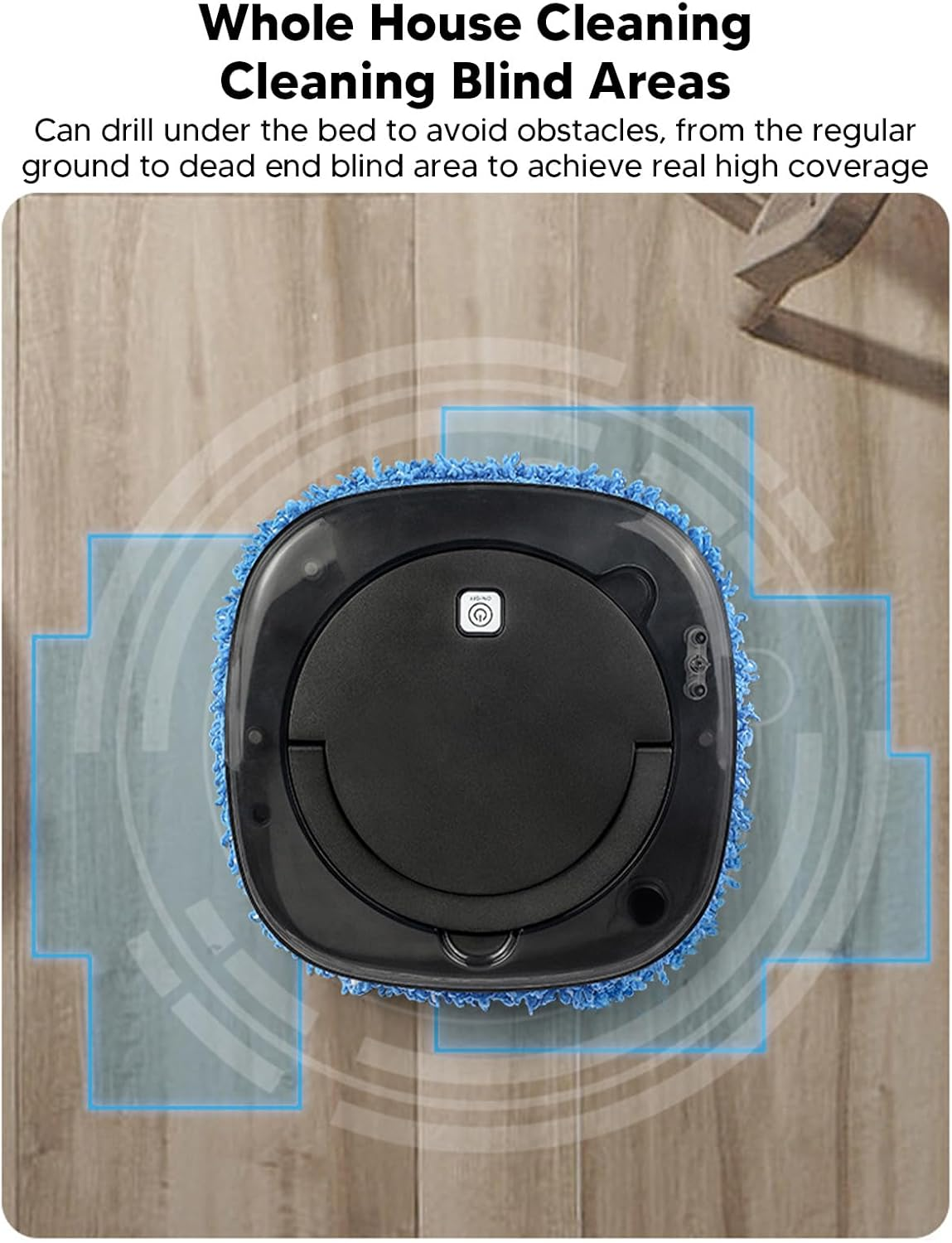 Robot Vacuum Cleaner, Ultra Quiet Smart Robot Vacuum and Mop Combo with Water Tank, Dry and Wet Fully Automatic Mopping Machine, Powerful Robot Cleaner for Hardwood Floors Carpet (Black)