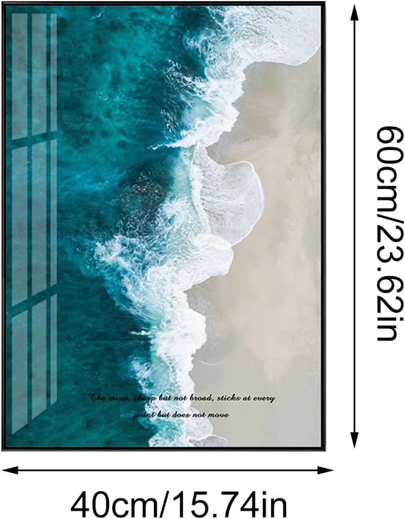 AIMALL 1 Pack Modern Nordic Ocean Scenery Wall Paintings for Living Room, Decorative Cotton Canvas, Waterproof, Various Sizes, Free Style Combinations image number 2