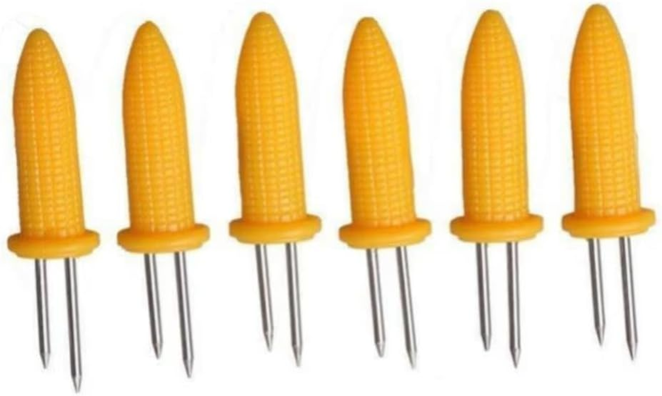 Bluejunior Corn Holders &ndash; Corn on the Cob Forks, Grilling Skewers & Fruit Prongs for BBQ, Kitchen, and Outdoor Cooking (Dual-Prong Design, Secure Grip image number 3